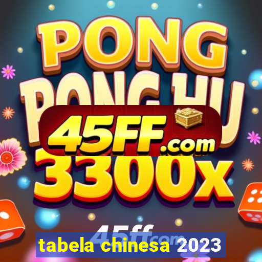 tabela chinesa 2023